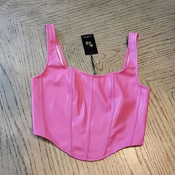 Sincerely Jules Pink Barbie corset crop top size S NWT 💖 - Picture 1 of 6